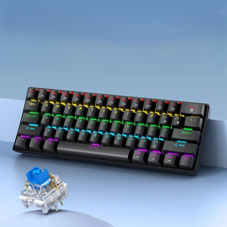 K61 Mechanical Keyboard – 60% Compact, RGB Backlit