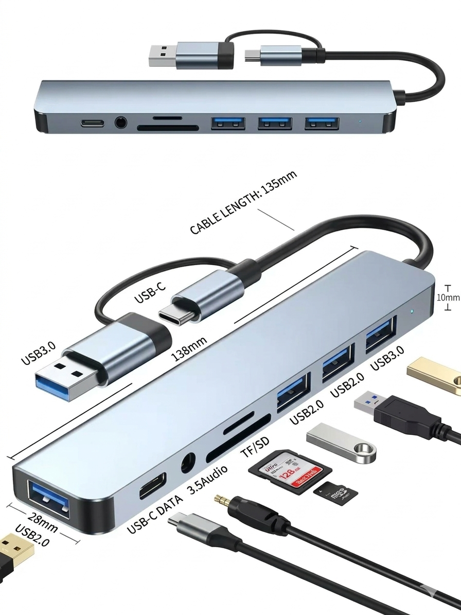 8-in-2 USB-C Hub