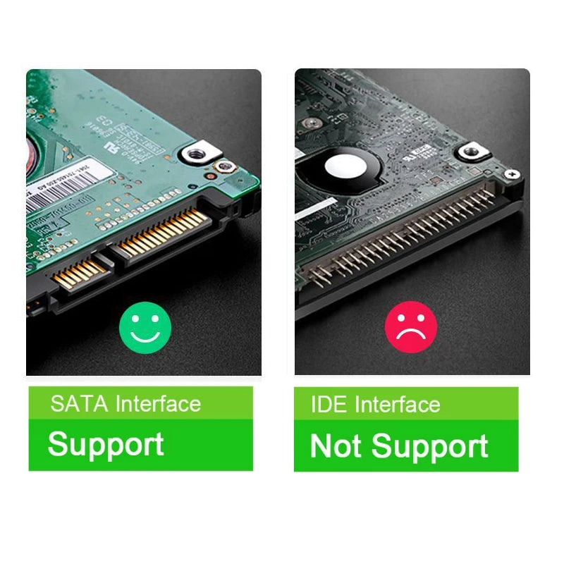 Transparent SSD Enclosure – 2.5" SATA, USB 3.0 5Gbps