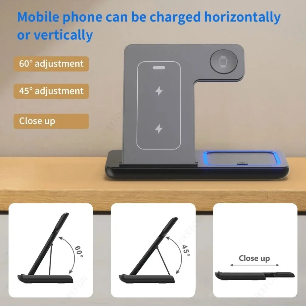 3-in-1 Wireless Charging Station – iPhone, Apple Watch & AirPods