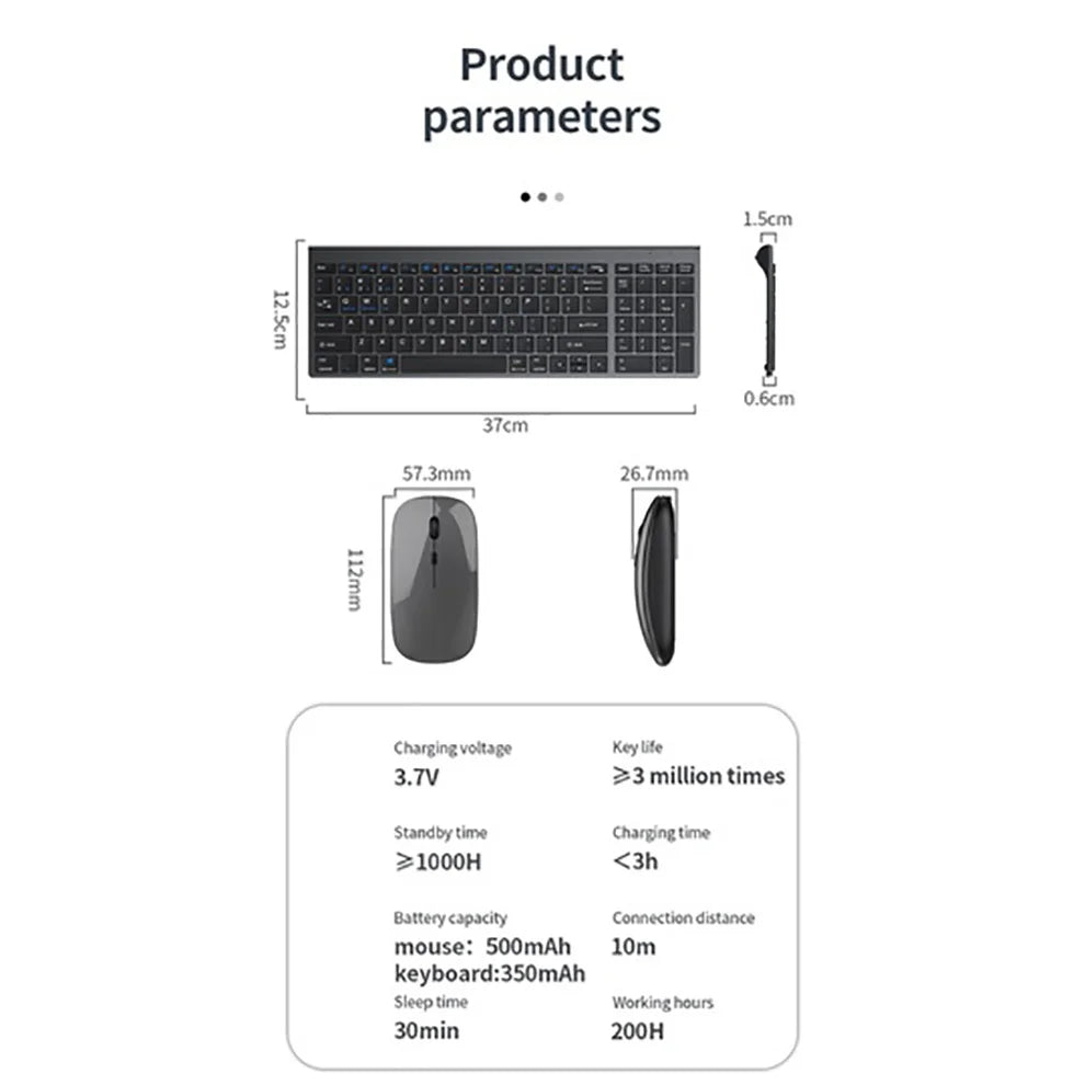 Slim Wireless Keyboard & Mouse Combo