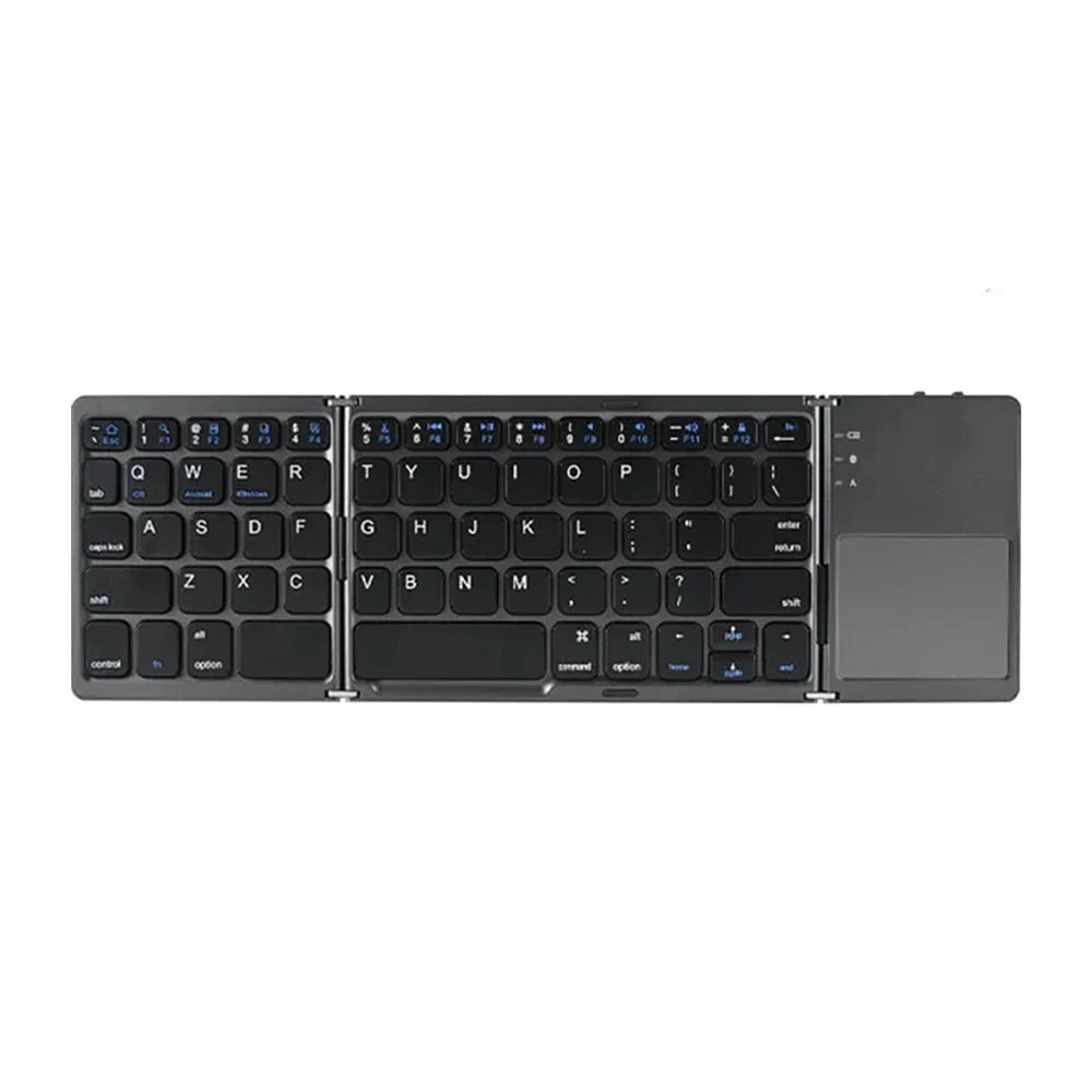 Tri-Fold Bluetooth Keyboard with Touchpad – 81 Keys, iOS Android Windows