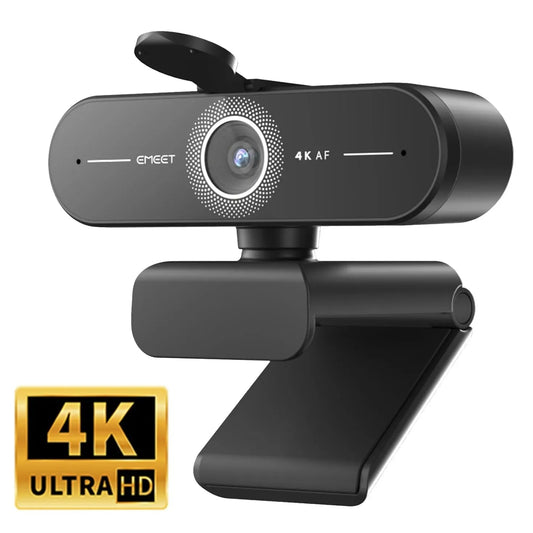 EMEET C60E Webcam – 4K Autofocus & Dual Noise Reduction Mic