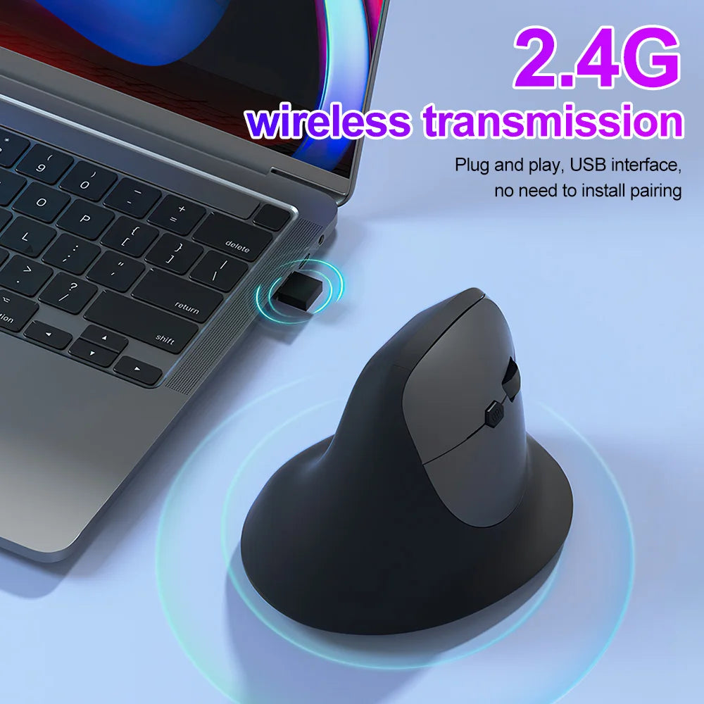 Ergonomic Vertical Mouse – Bluetooth & 2.4GHz Wireless