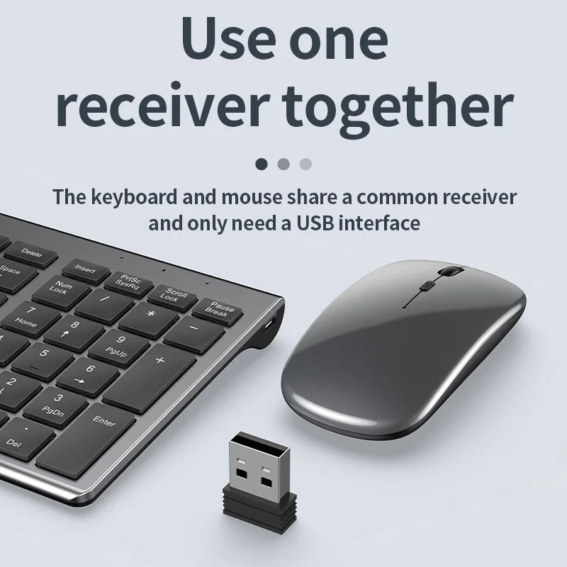 Slim Wireless Keyboard & Mouse Combo