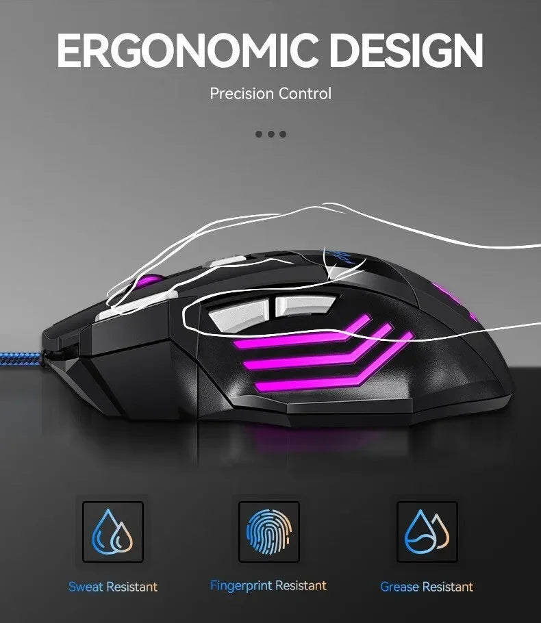 RGB Gaming Mouse – Ergonomic Wired