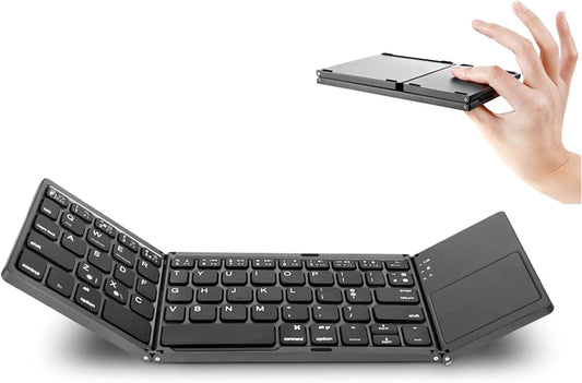 Tri-Fold Bluetooth Keyboard with Touchpad – 81 Keys, iOS Android Windows