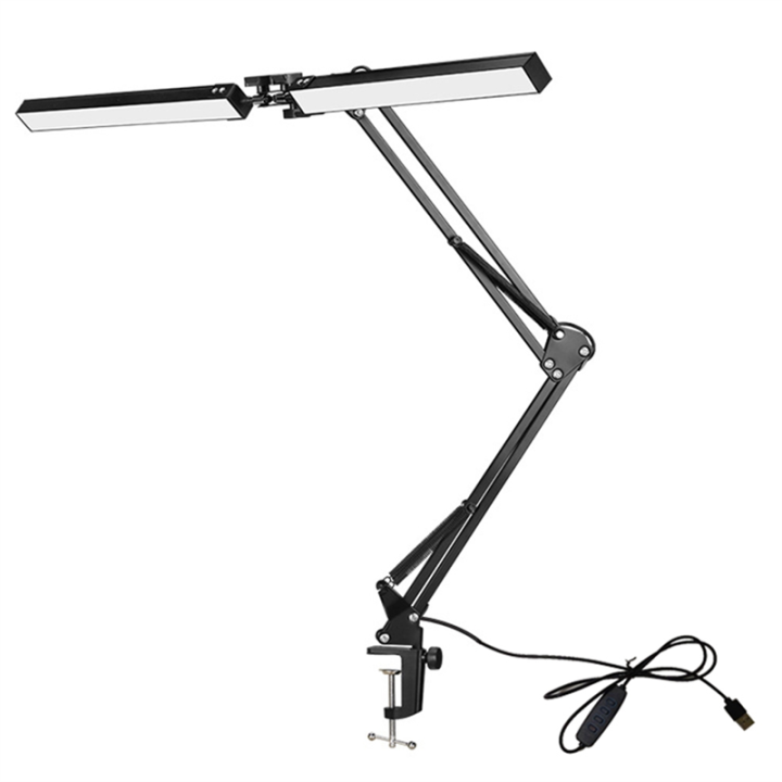 LED Desk Lamp – Clamp-On, Dimmable with 3 Light Modes