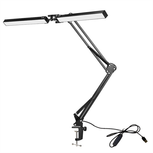 LED Desk Lamp – Clamp-On, Dimmable with 3 Light Modes