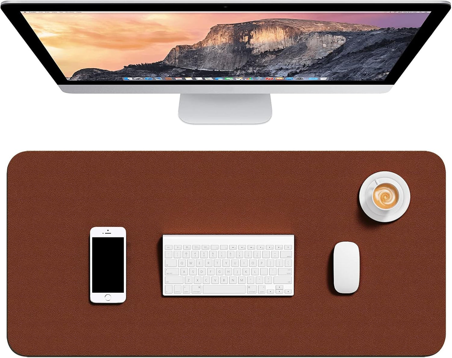 XL Desk Pad – PU Leather, Waterproof & Non-Slip
